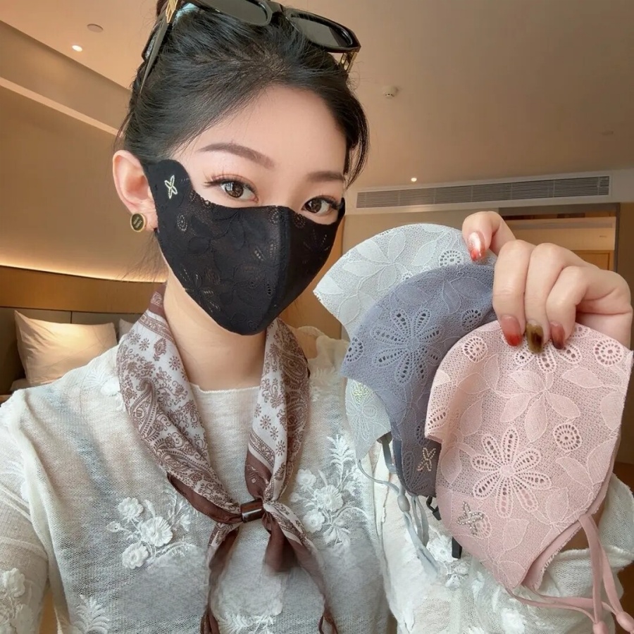 Cloth Face Mask Washable - Masker pelindung mata berenda - Masker