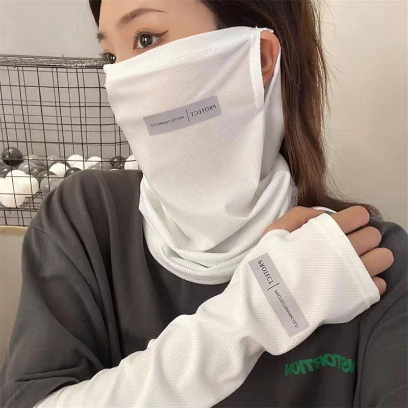 Sports Mask Breathable - Set Pelindung Matahari Bahan Sutra Es*Masker