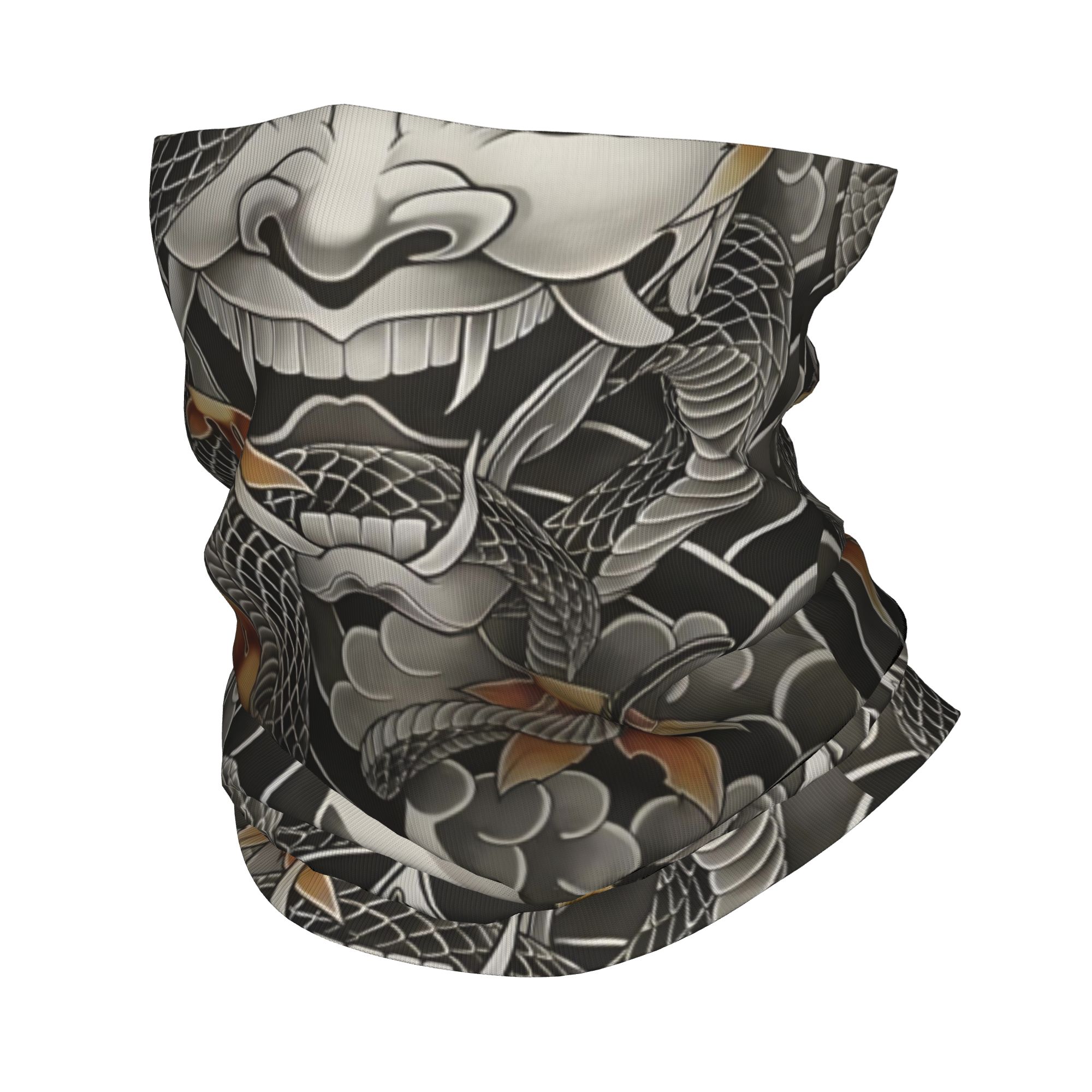 Neck Gaiter Face Cover - Bandana Penutup Leher Samurai Oni Demon