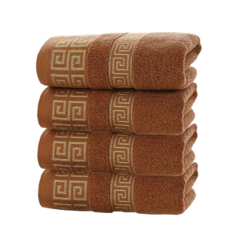 Cloth Face Mask Washable - 1/4/6 Buah Handuk Katun Coklat 34X74Cm/70X140Cm