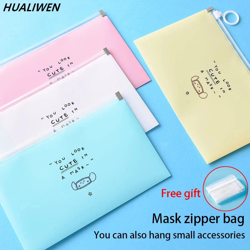 Face Mask Storage Box - 4 buah tas penutup masker Mode