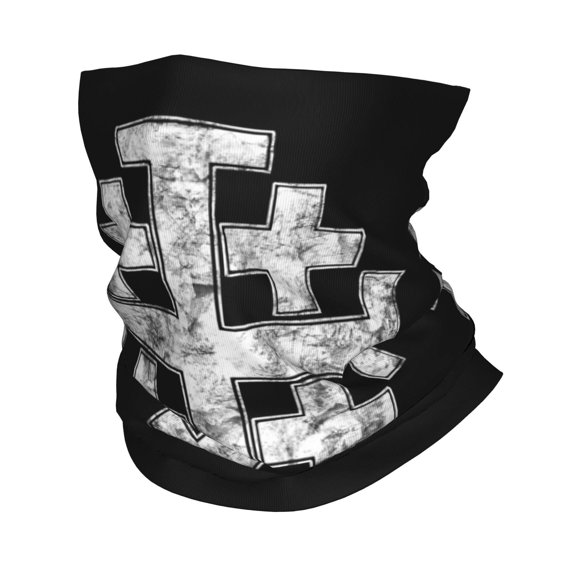 Neck Gaiter Face Cover - Knight Jerusalem Cross Christian Bandana Penutup