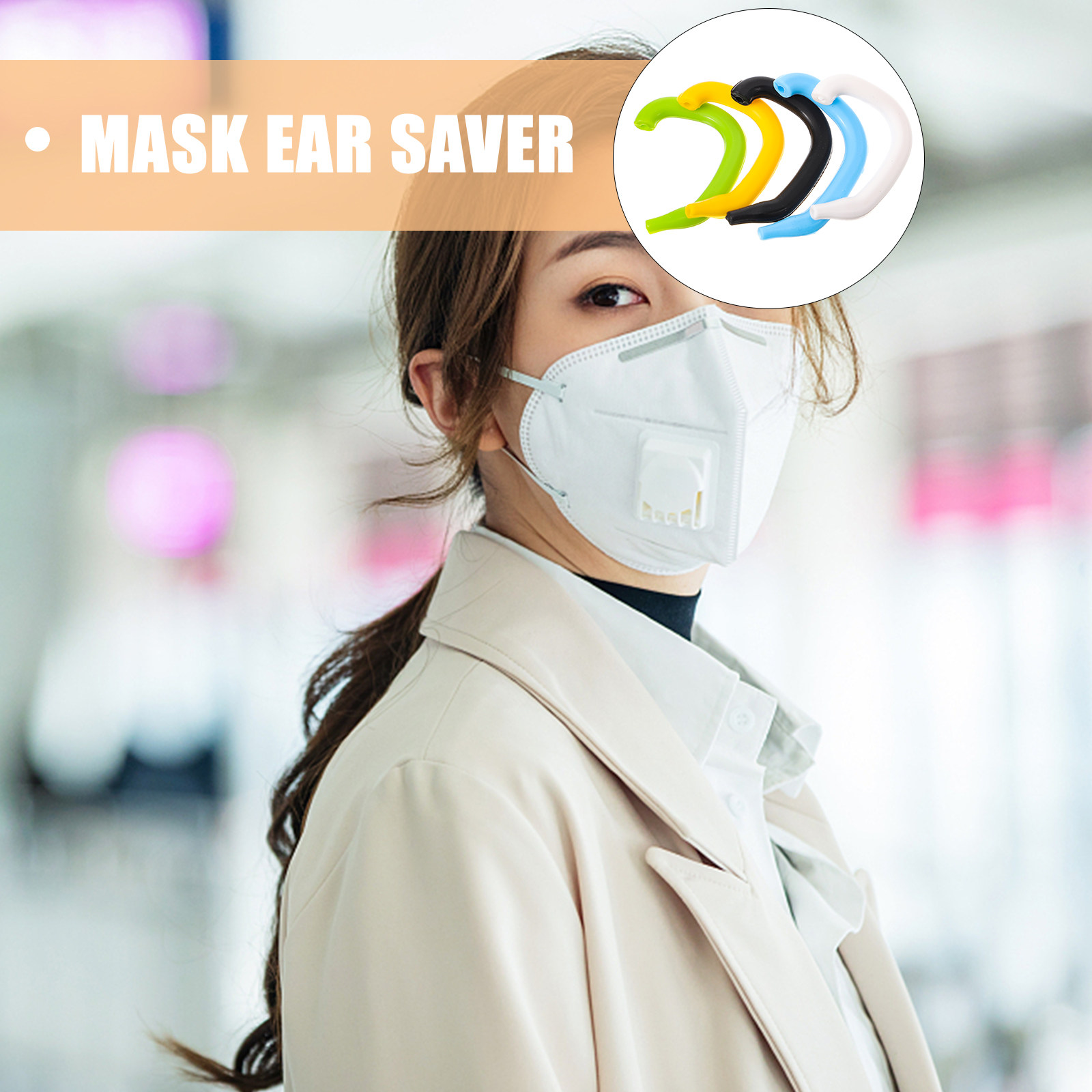 5 Buah Masker Pelindung Teling - Mask Ear Saver Strap ulasan dan harga