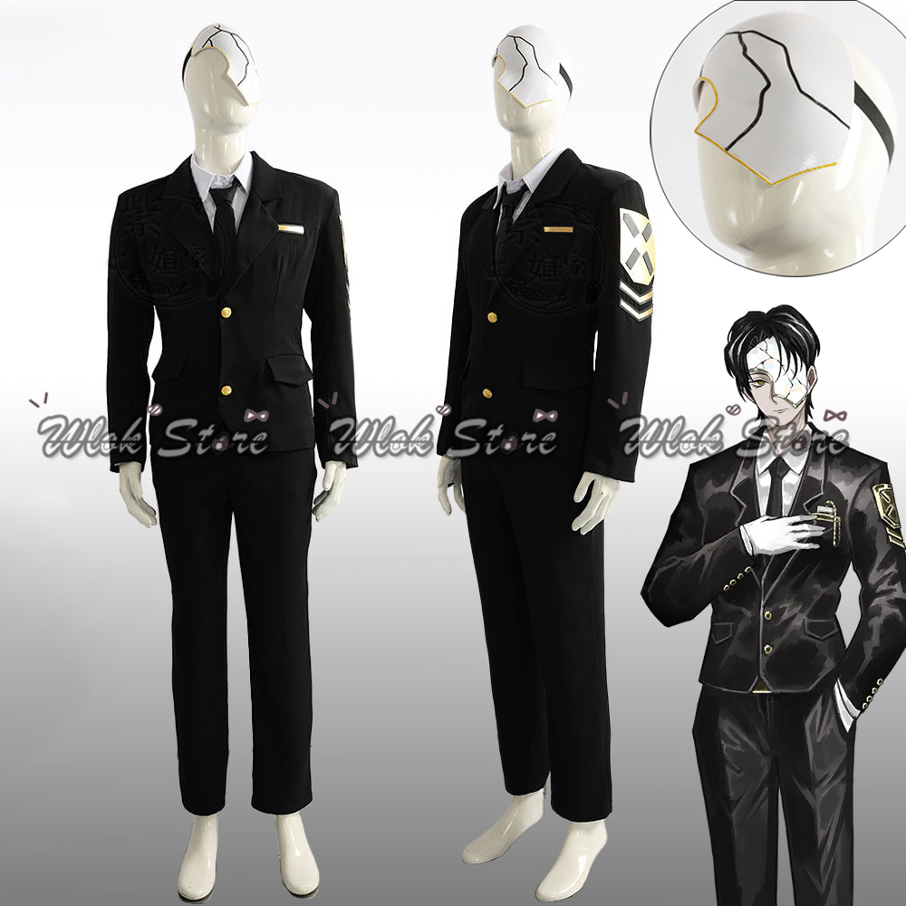 Kostum Cosplay Game Limbus Com - Black Face Mask Pack ulasan dan harga