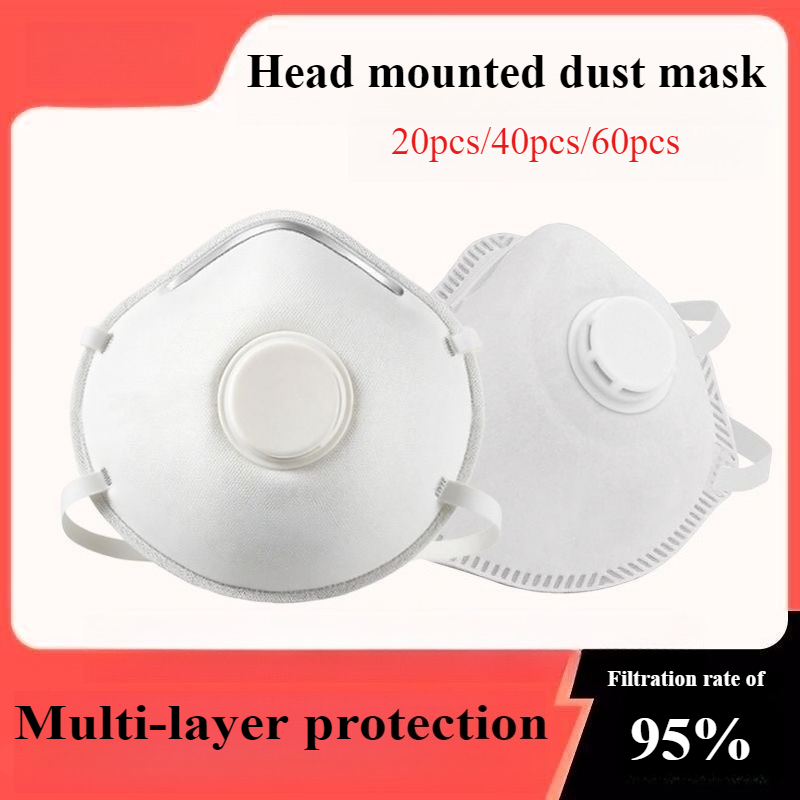 20PCS/40PCS/60PCS Masker Debu  - Kn95 Respirator Mask ulasan dan harga