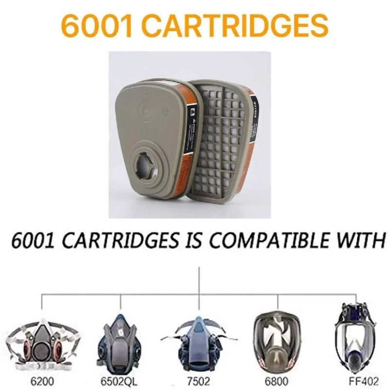 Kartrid Karbon Aktif 6001, Fil - Dust Mask Construction ulasan dan harga
