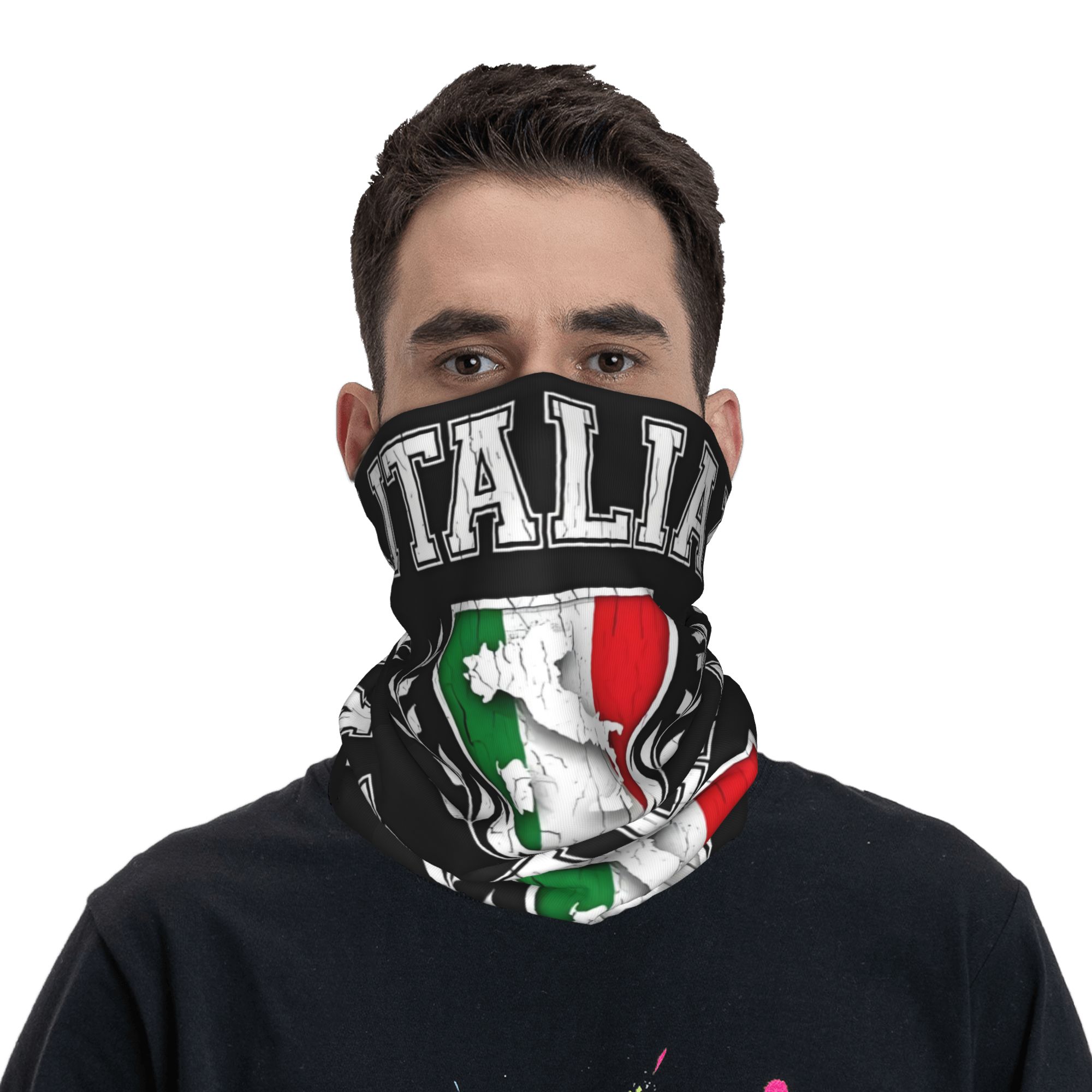 Bandana Bendera Italia Kustom, - Neck Gaiter Face Cover ulasan dan harga