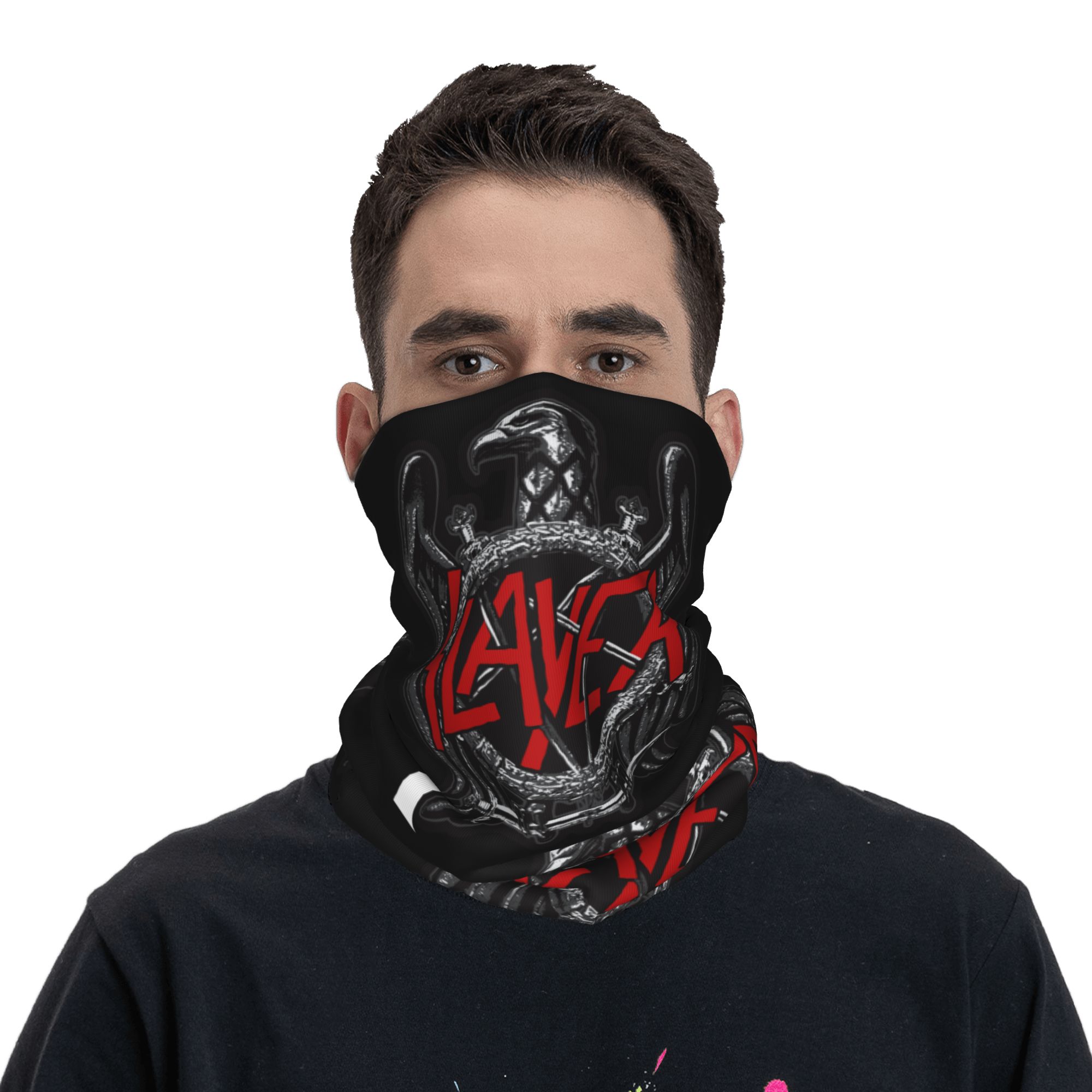 Bandana Logo Custom Slayers, P - Neck Gaiter Face Cover ulasan dan harga