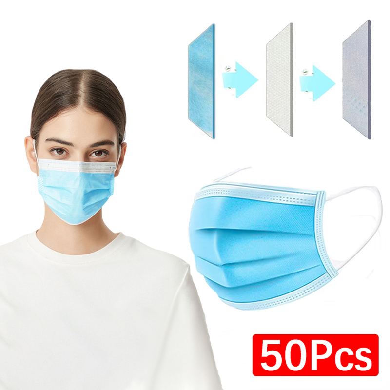 50 Buah Masker 3 Lapis Masker  - Black Face Mask Pack ulasan dan harga