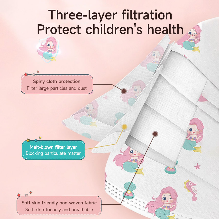 30 Buah Masker Wajah 3D Anak-a - Kids Face Mask ulasan dan harga