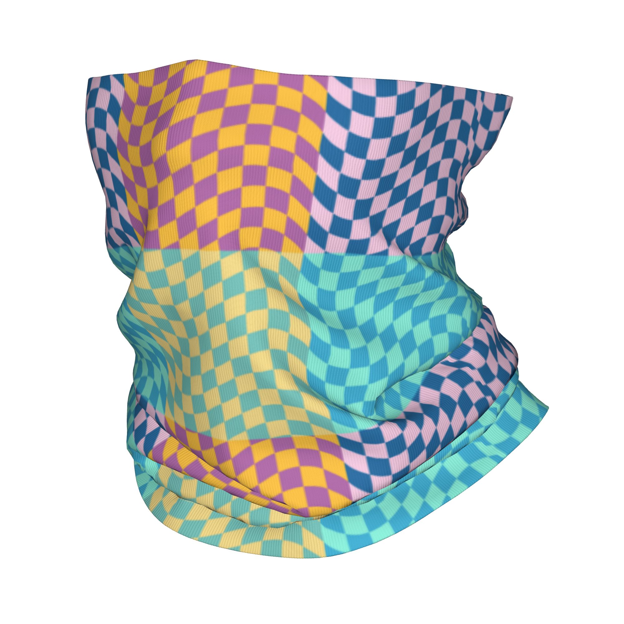 Bandana Leher Motif Kotak-kota - Neck Gaiter Face Cover ulasan dan harga
